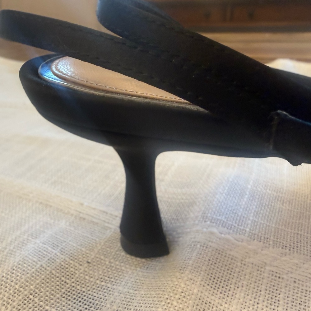 Jewel Badgley Mischka Black Satin Color Ankle-Strap Open Toe Heels NEW Size 8.5 - Picture 7 of 10